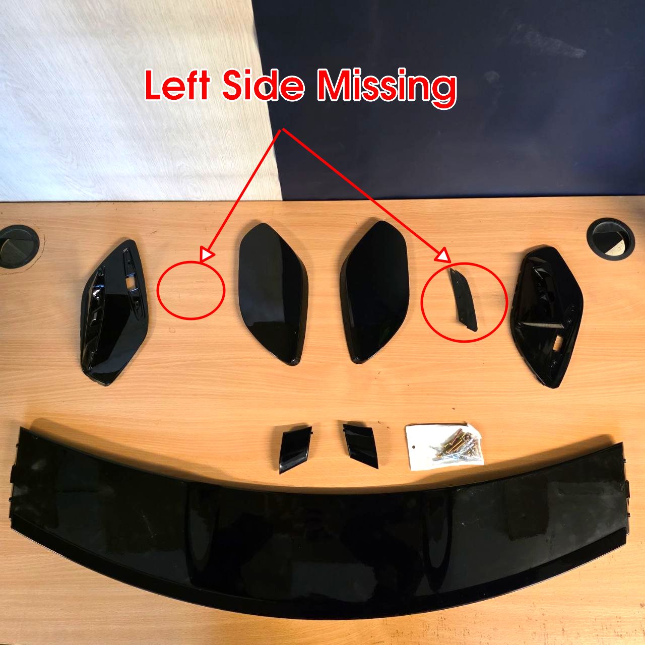 Rear Roof Spoiler Mercedes A Class W176 2013 2018 Gloss Black Roof Lip