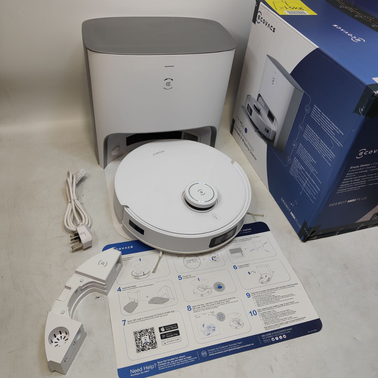 ECOVACS DEEBOT T10 PLUS Robot Vacuum Cleaner Auto-Empty Station 3000 Pa