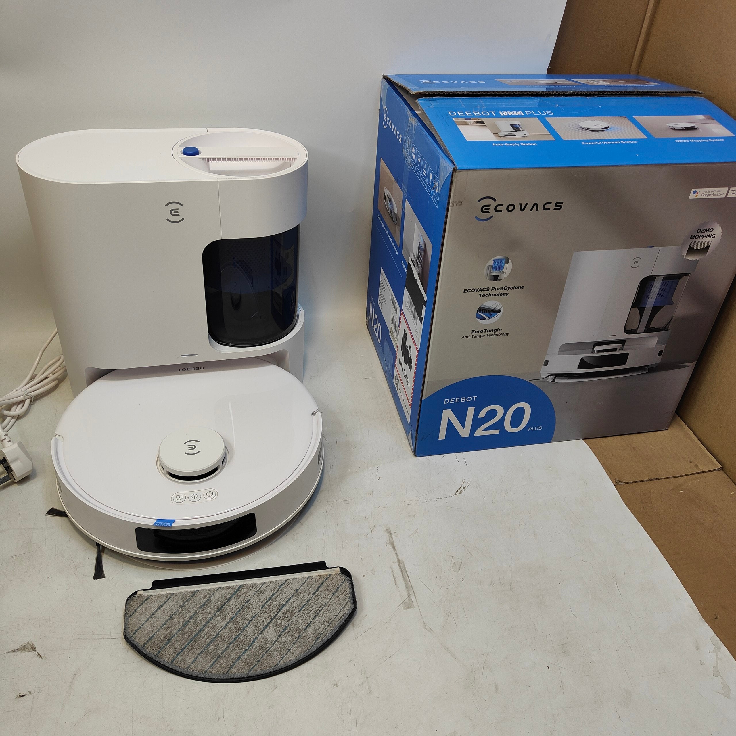 Robot Vacuum Cleaner Mop 8000Pa Self Empty Station ECOVACS DEBOT N20 PLUS