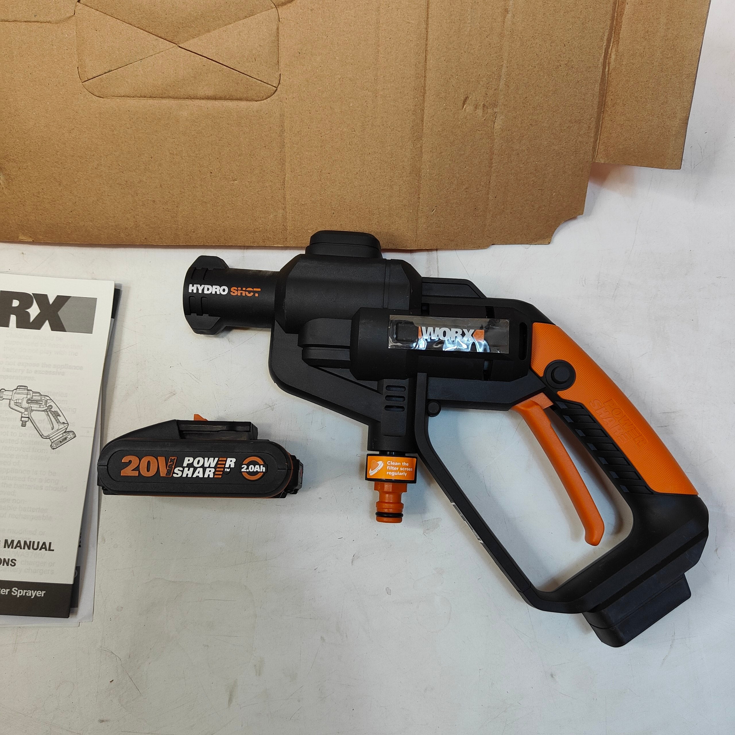 Cordless Pressure Washer 20V 22Bar Portable Cleaner Battery WORX