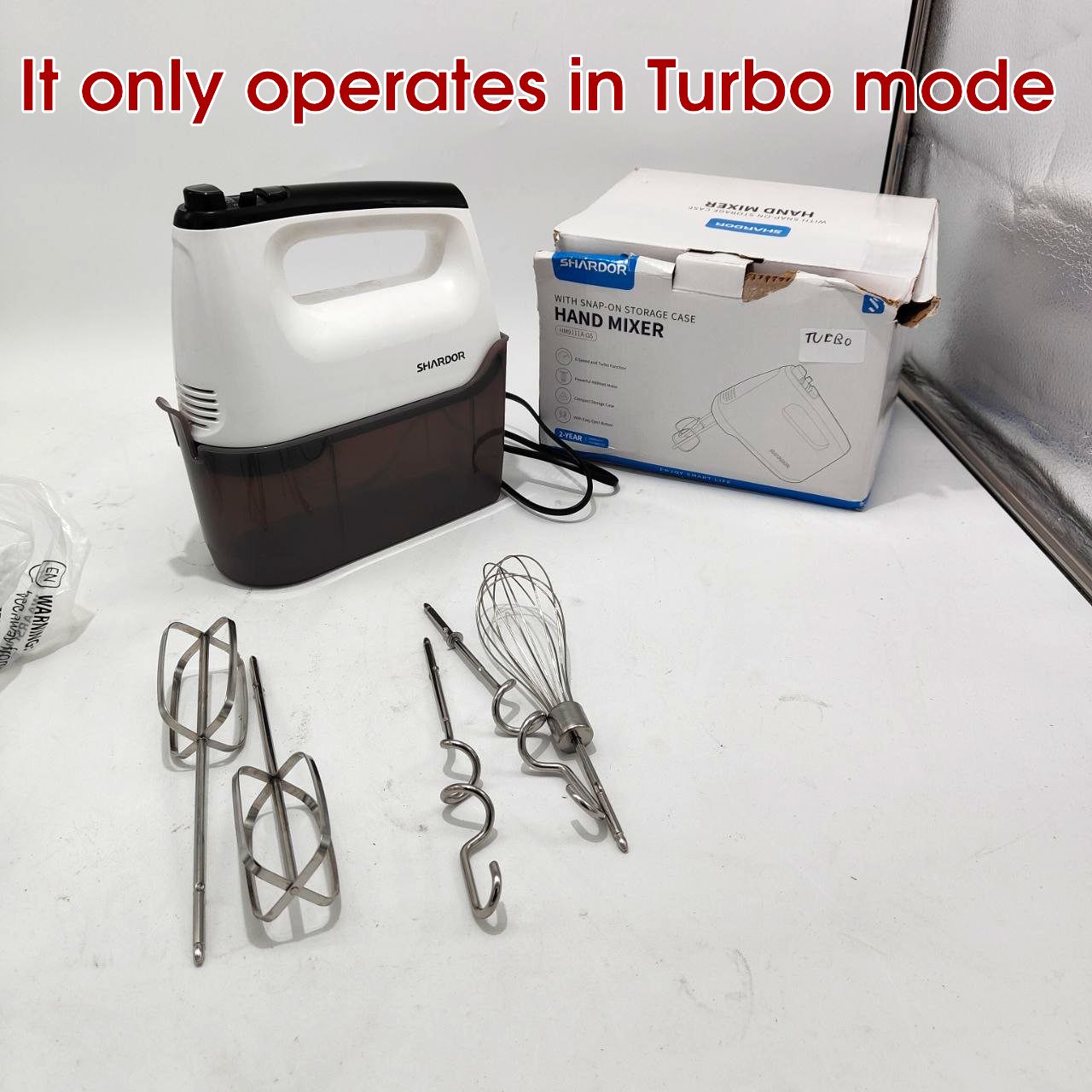 Electric Hand Mixer 400W Only Turbo Copper Motor SHARDOR Whisk