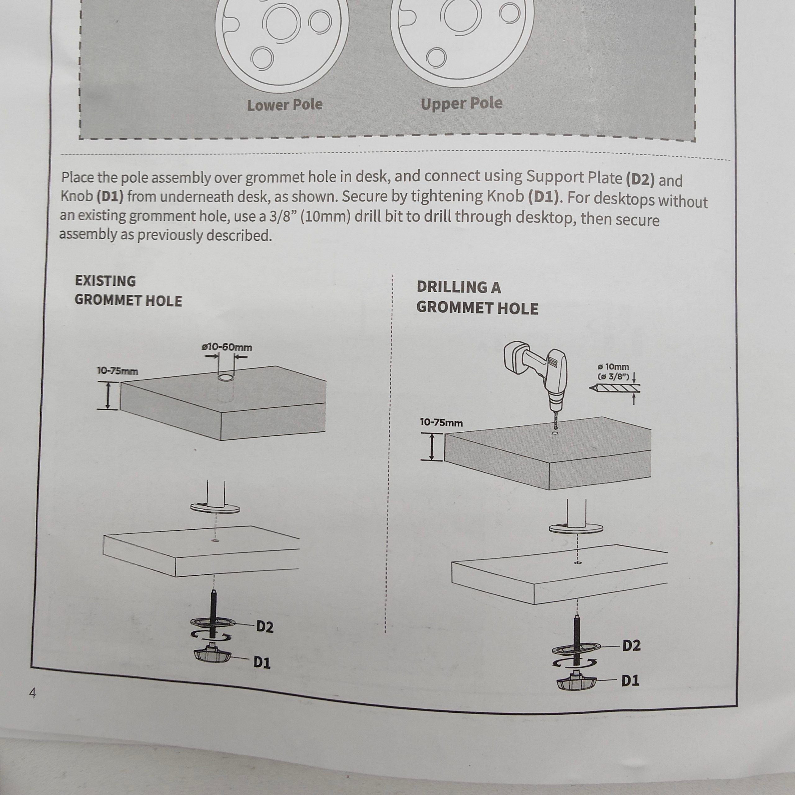 Dual Monitor Stand 27 Inch Extra Tall 39 Inch Pole Adjustable VIVO