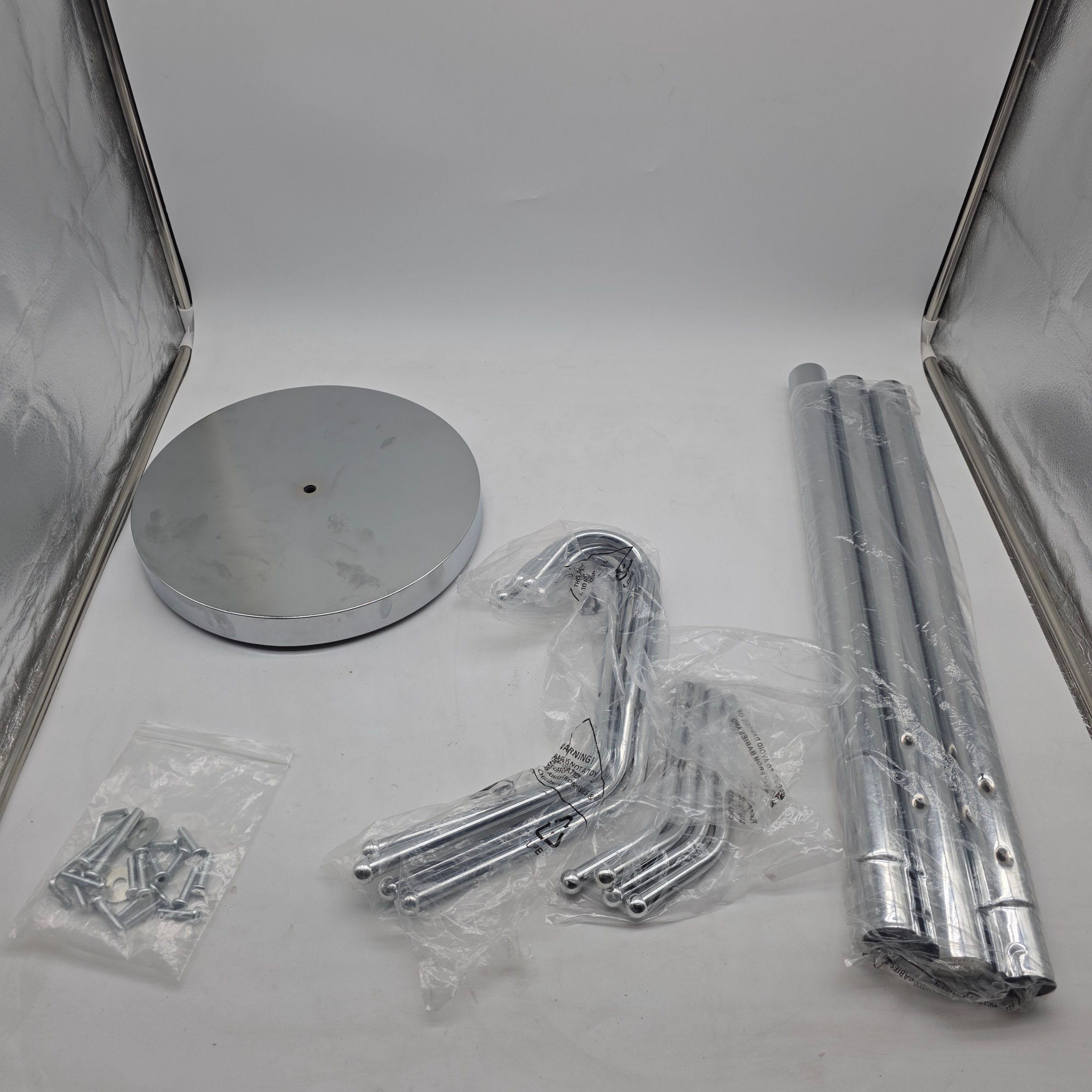 Floor Standing Coat Stand 12 Hooks Chrome Hallway Clothes Rack Premier Housewares