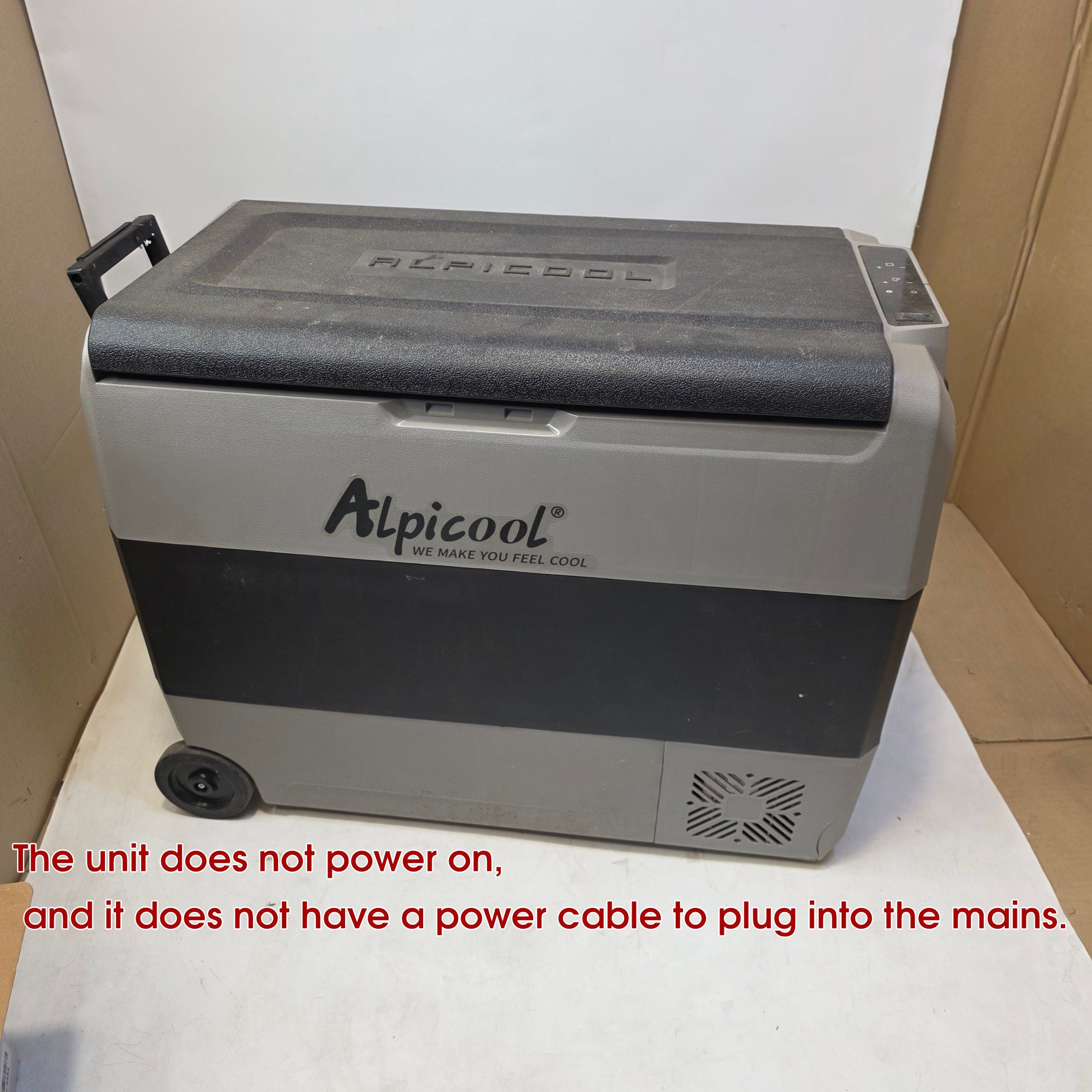 Alpicool T60 60L Compressor Car Refrigerator, DC 12v Portable Camping (Broken)