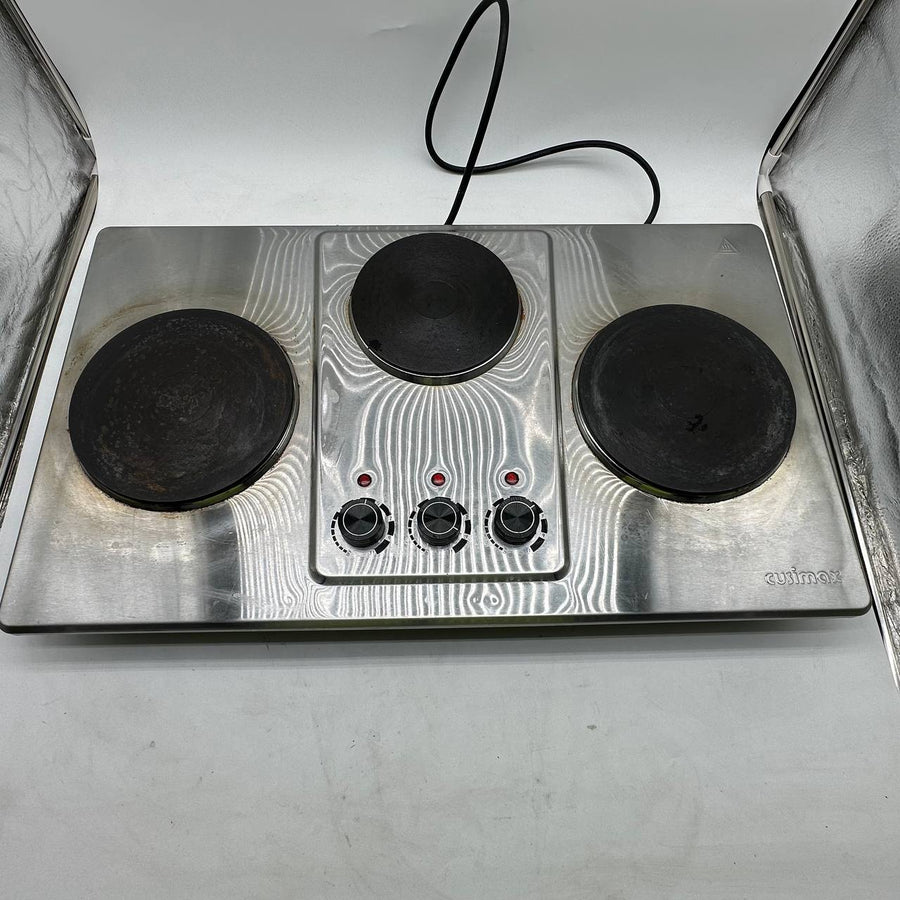 Electric Hob 2700W Infrared Triple Burner Portable Hot Plates Cooking CUSIMAX