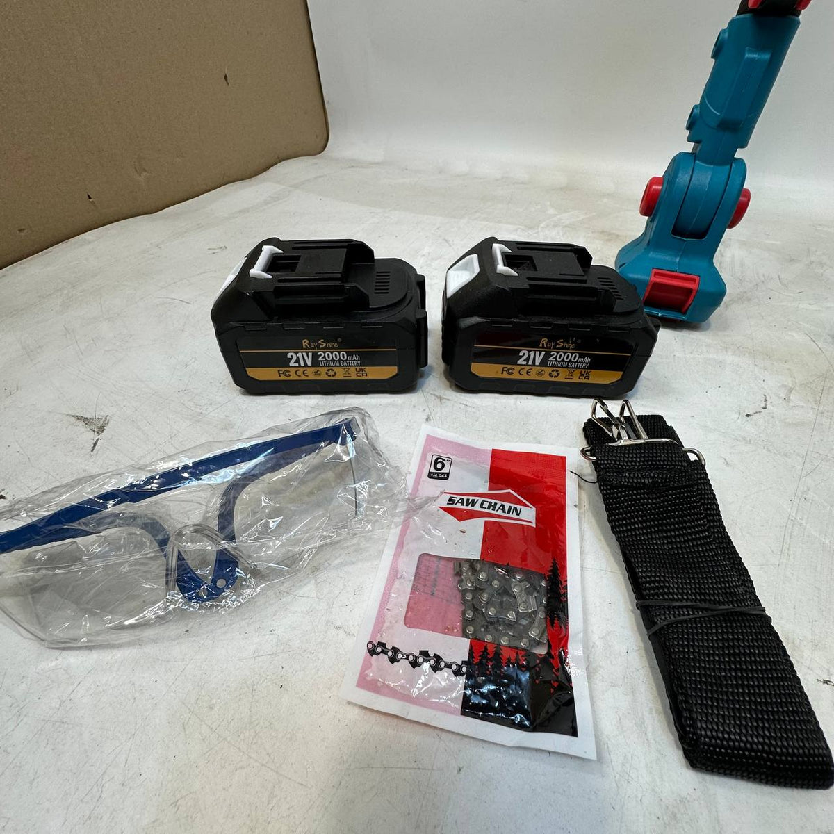 Cordless Pole Saw 6 Inch 21V 2 Batteries Extension Pole Tree Pruner