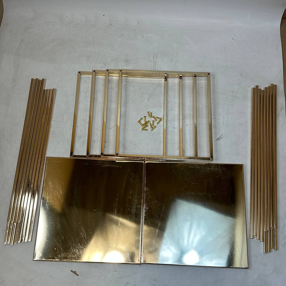 Wedding Flower Stands Gold Tall Geometric Metal Columns Event Decor NUPTIO Set