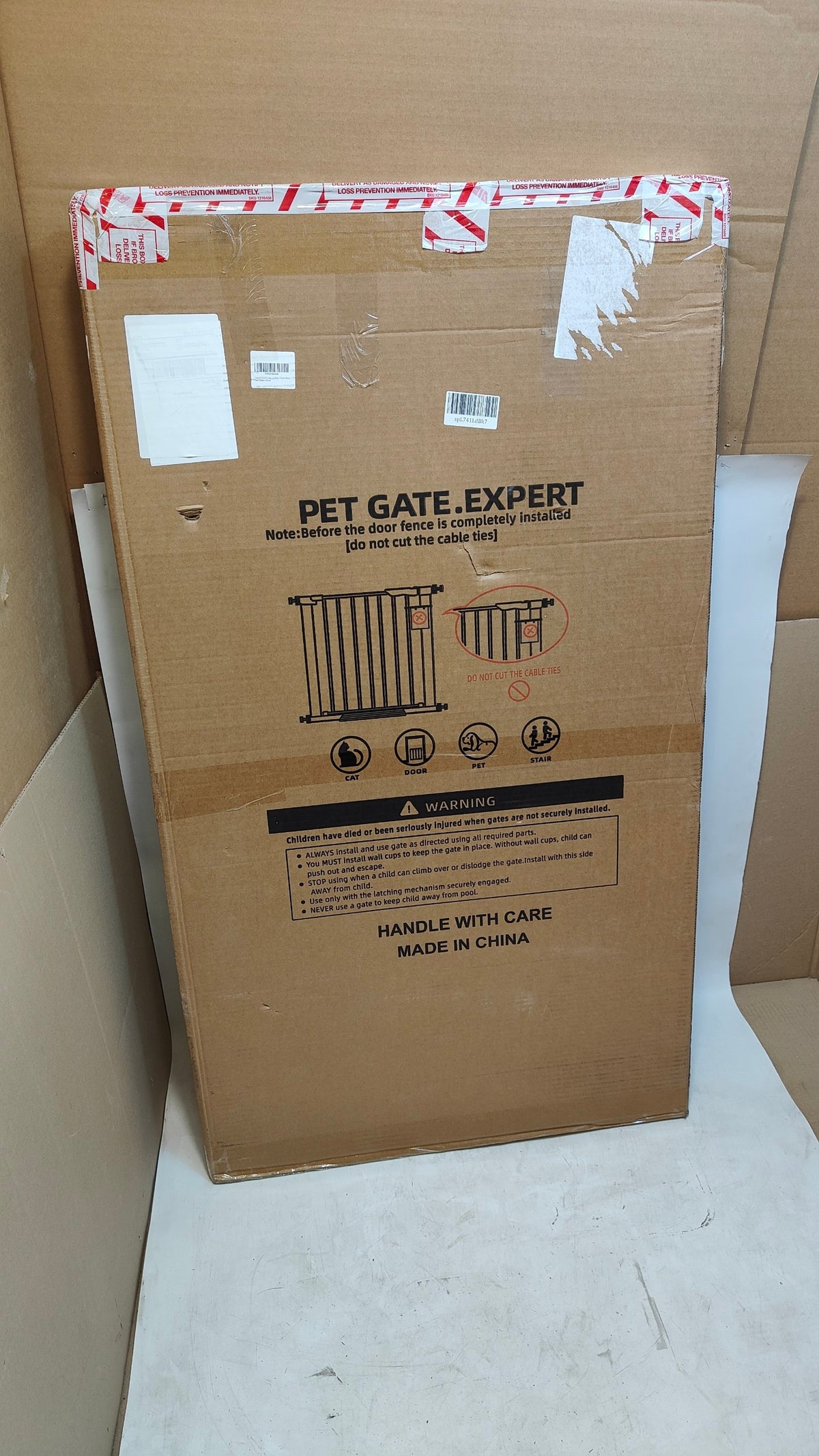 Extra Tall Pet Gate 130cm Auto Close Dog Safety Barrier 78-85cm Doors Stairs Gate