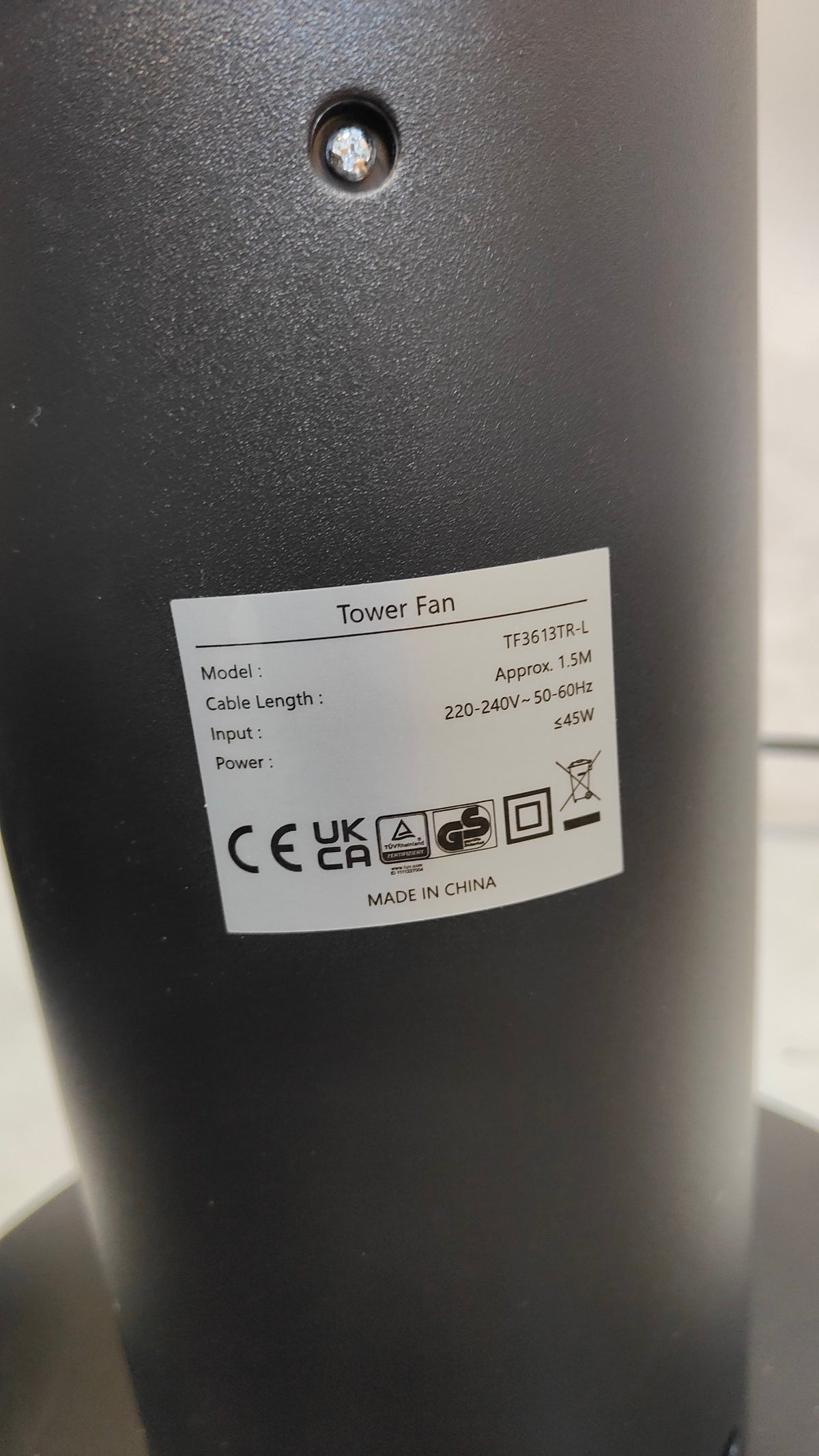 Tower Fan 92cm Quiet Remote Control LED Display 6 Speeds 5 Modes Oscillating Timer