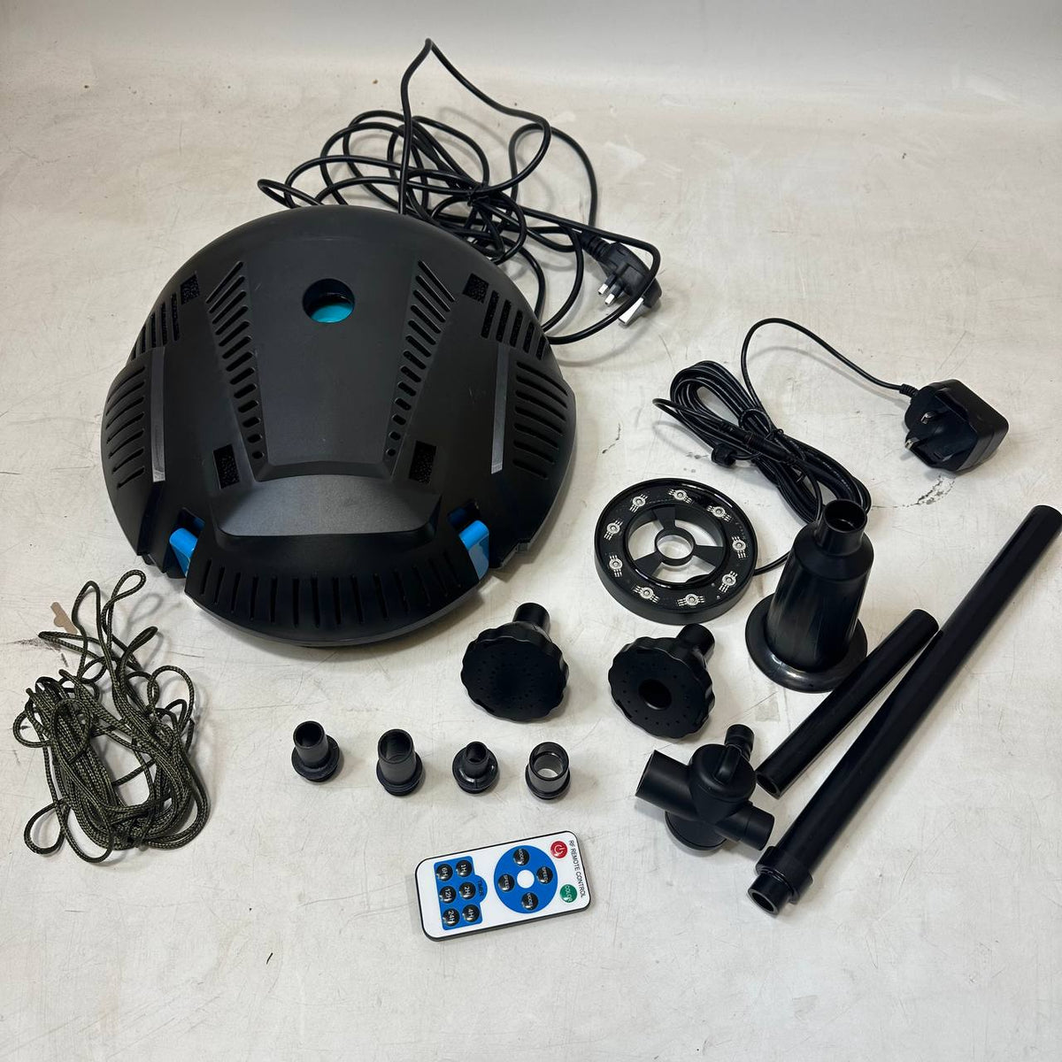 Pond Filter 2500L/H UV Light LED Water Filtration Pump Biling Outdoor Garden Pond