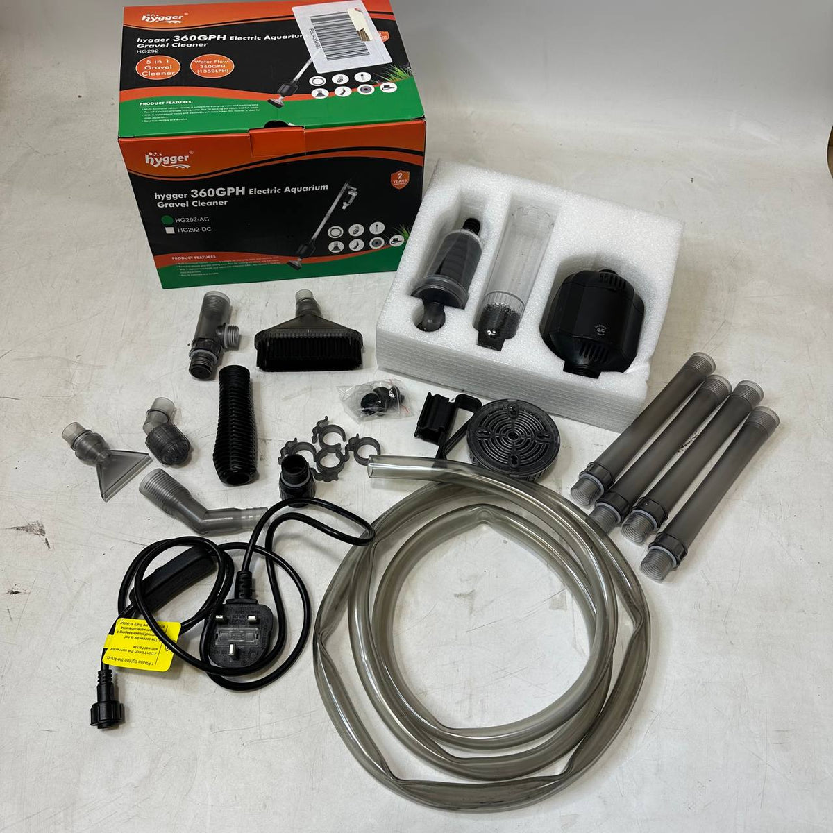 Aquarium Gravel Cleaner 1350LPH 15W Electric Vacuum Water Changer Filter hygger