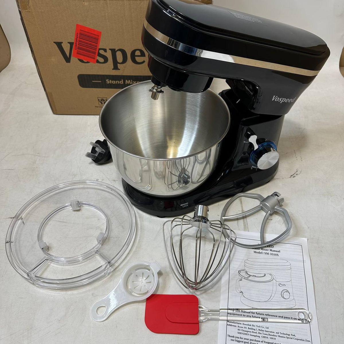 Stand Mixer 1000W 5 Quart 8 Speed Tilt Head Baking Food Mixer Black Vospeed