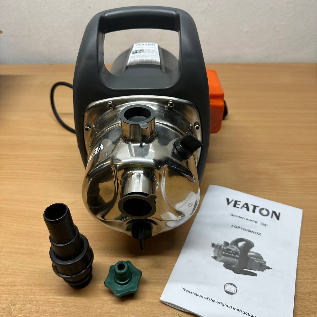Garden Booster Pump 1200W 3500L/H 4.6 Bar Stainless Steel Jet Pump VEATON 46m