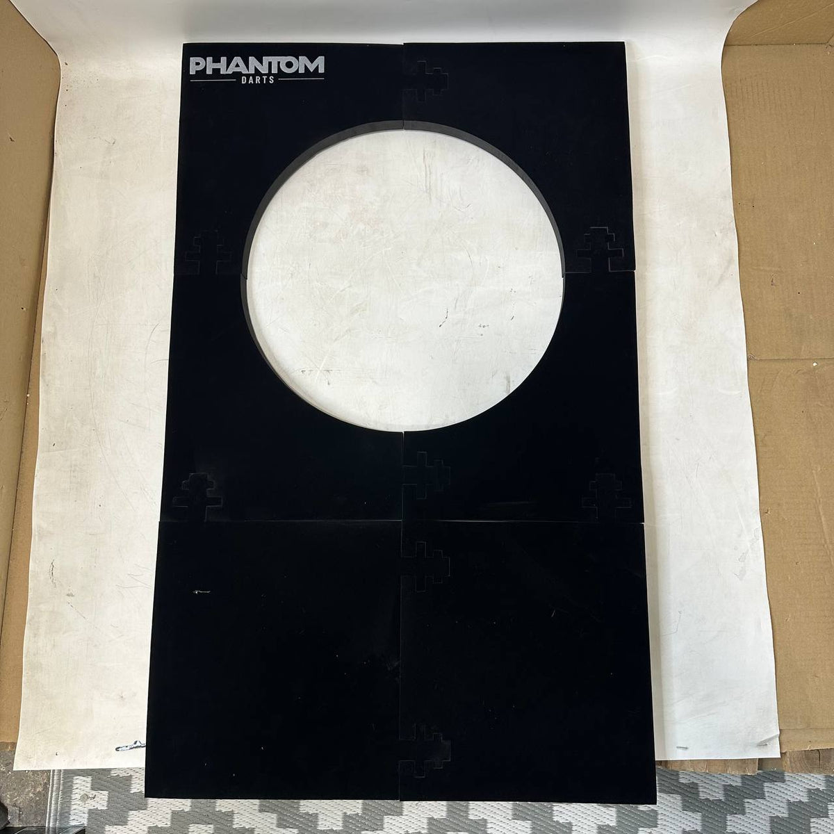 Dartboard Surround XL 105x70cm EVA Foam 6 Piece Wall Protector Felt Darts Backboard