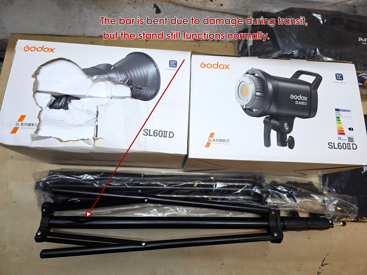 LED Video Light Kit 2 Pack Softbox Stands Remote Studio Godox SL60II-D Lighting