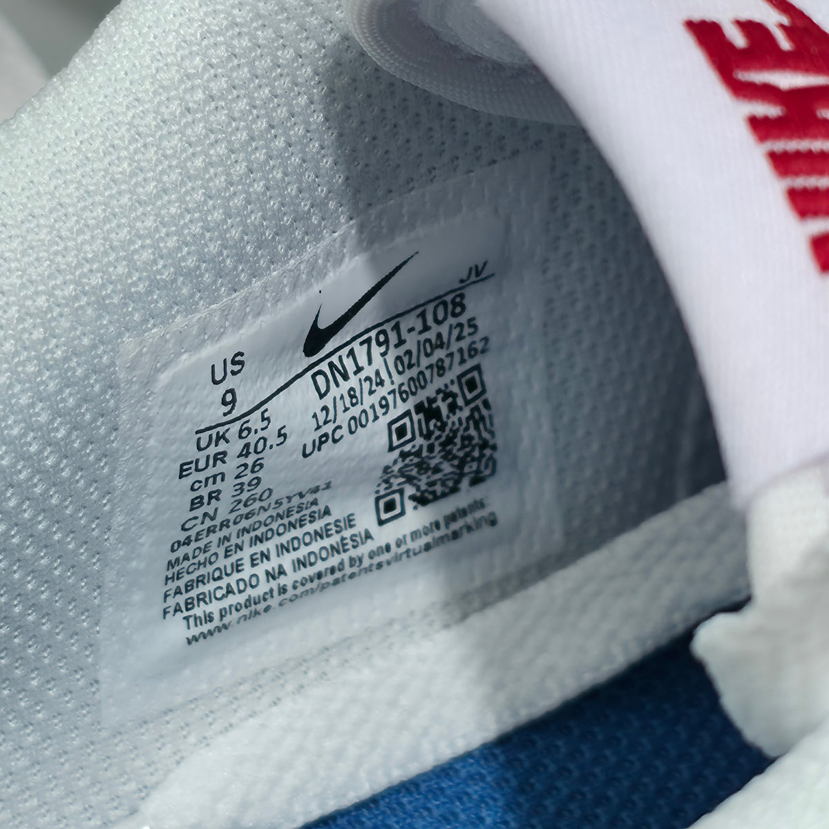 Nike Cortez Leather Women’s Trainers White Red Blue DN1791-108