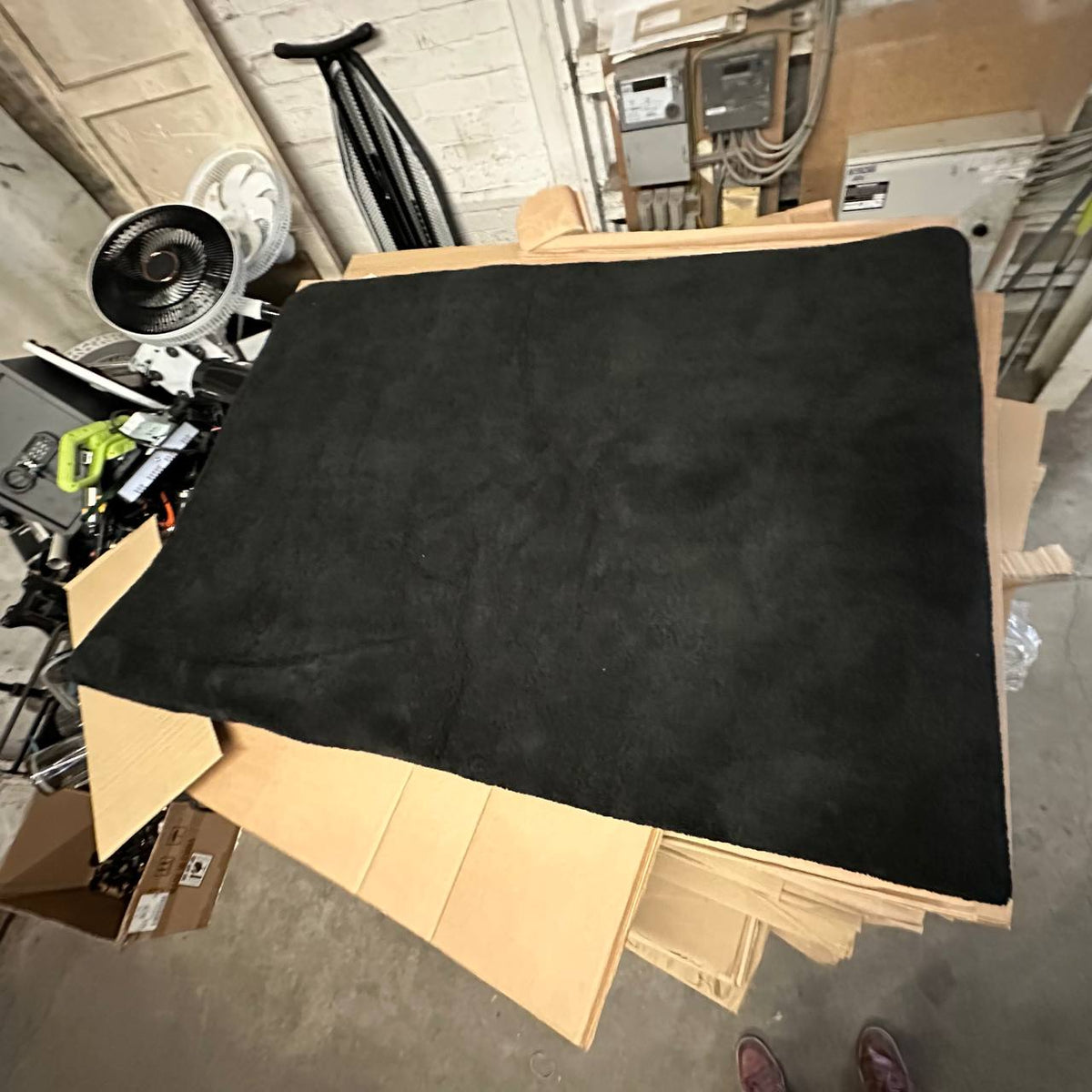 Shaggy Rug 200x300cm Black Soft Fluffy Large Living Room Bedroom Carpet XSIVOD