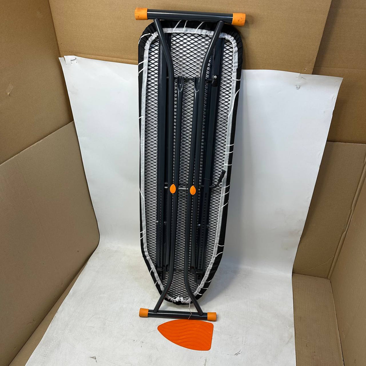 Ironing Board 110x33cm Compact Adjustable Height 3 Layer Cover Black Happhom