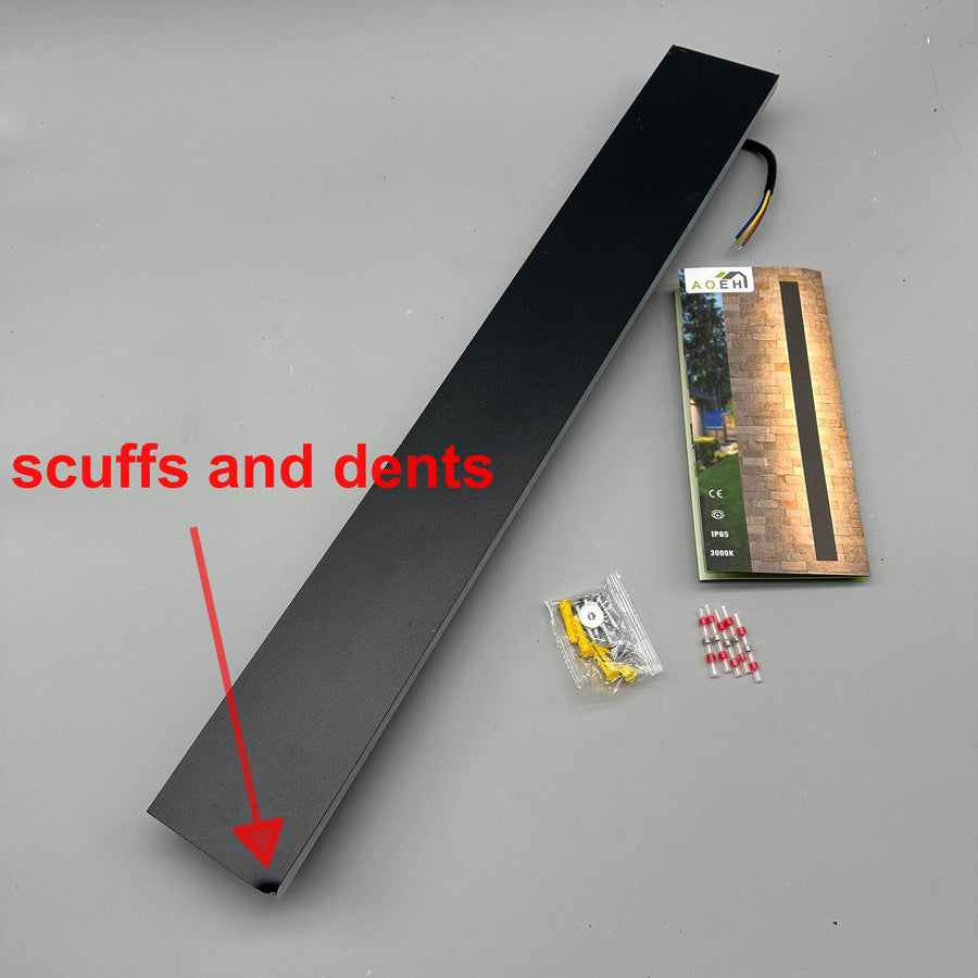 Outdoor Wall Light 60cm LED 20W IP65 Waterproof Black 3000K Garden Wall Sconce