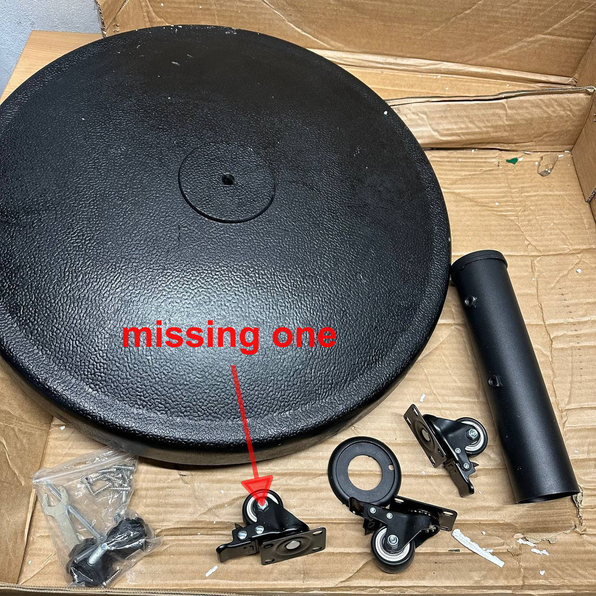 Parasol Base 20kg Heavy Duty Round Resin Umbrella Stand Wheels Helios&Hestia