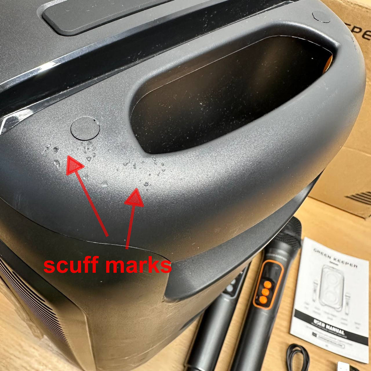 Karaoke Machine Bluetooth Speaker 2 Wireless Mics LED Party PA System GKD40