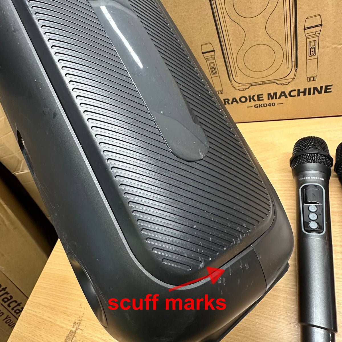 Karaoke Machine Bluetooth Speaker 2 Wireless Mics LED Party PA System GKD40