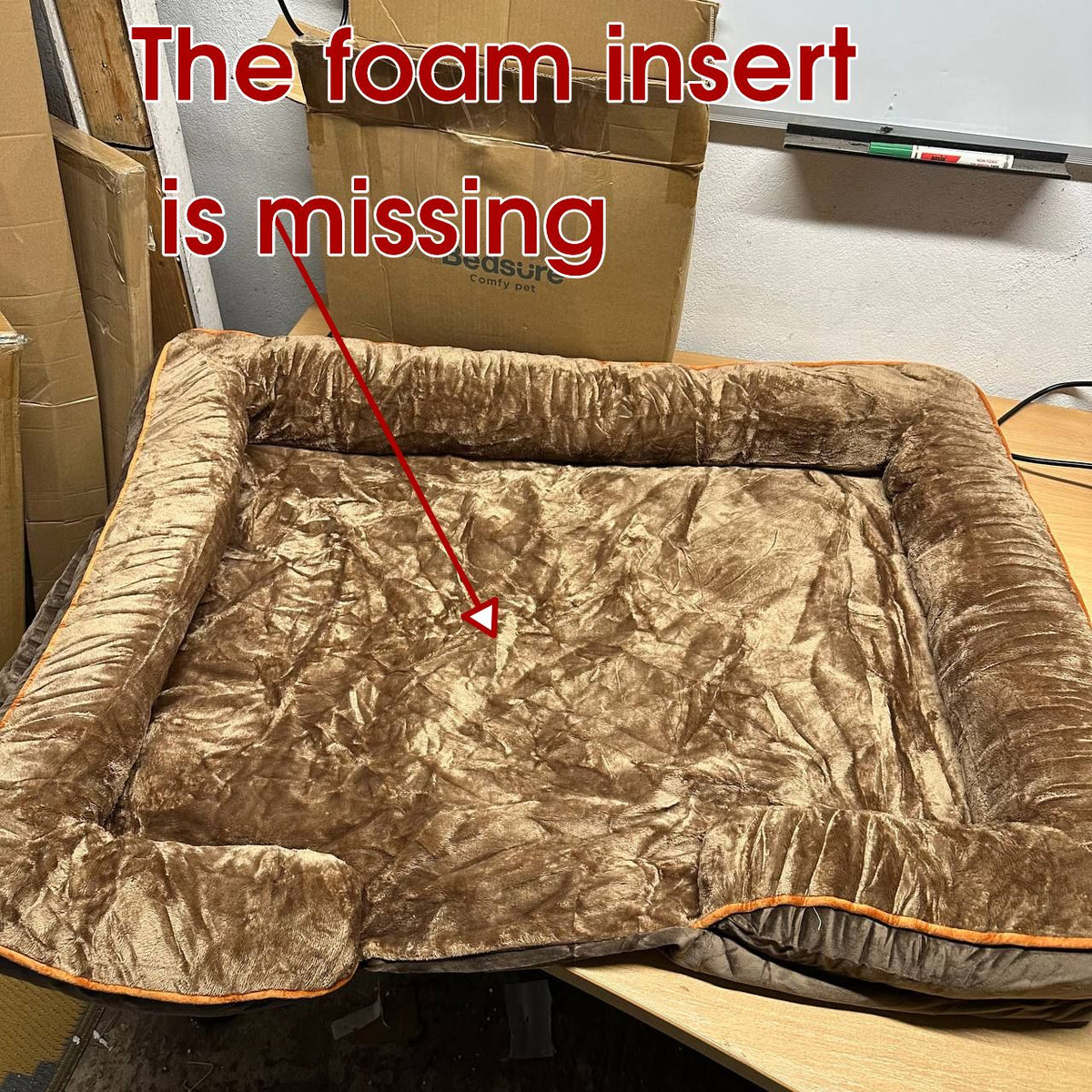 Dog Bed Cover Only Large 97x71x16cm Washable Bolster Sofa Couch Pet Bedsure