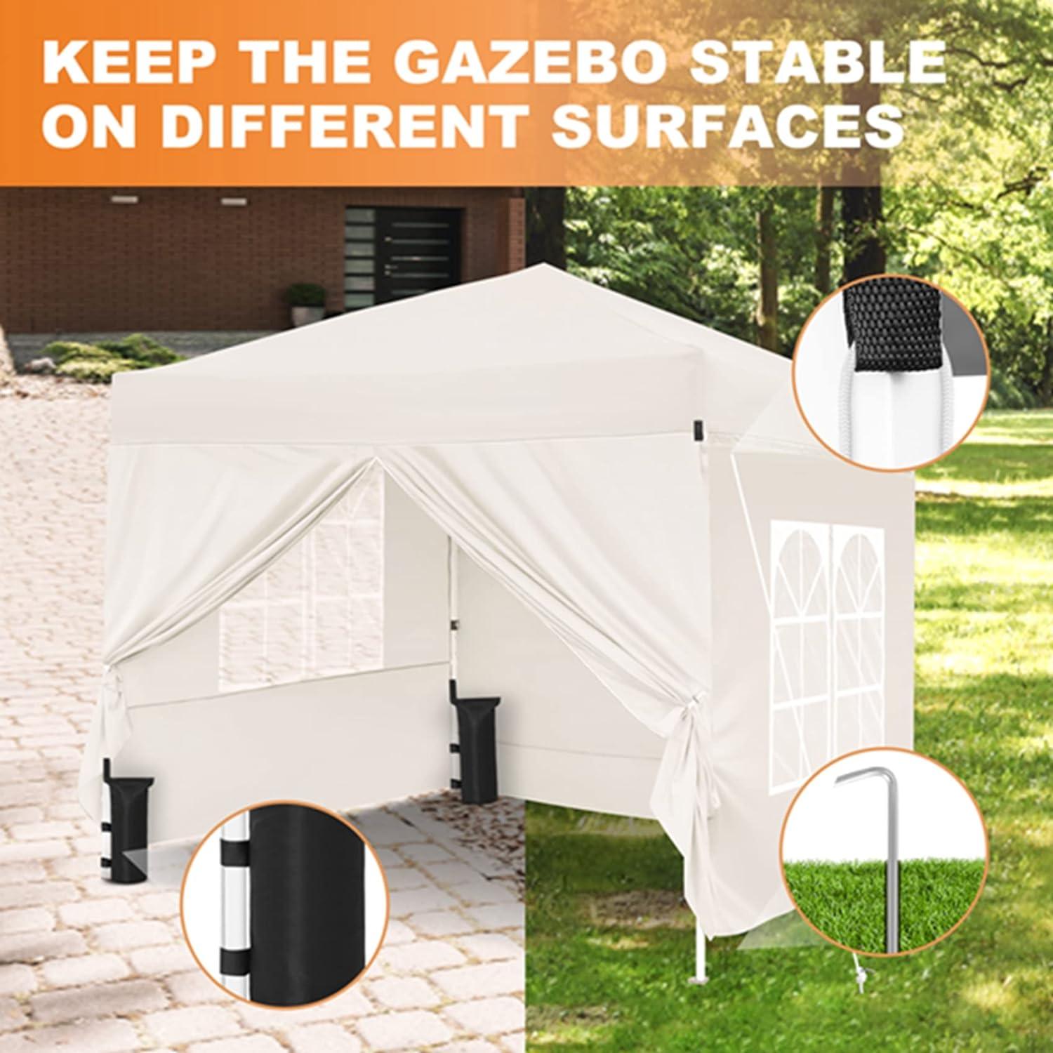 Pop Up Gazebo 2.5Lx2.5Wx2.7H Metres With Carrybag For Camping Garden - Massive Discounts