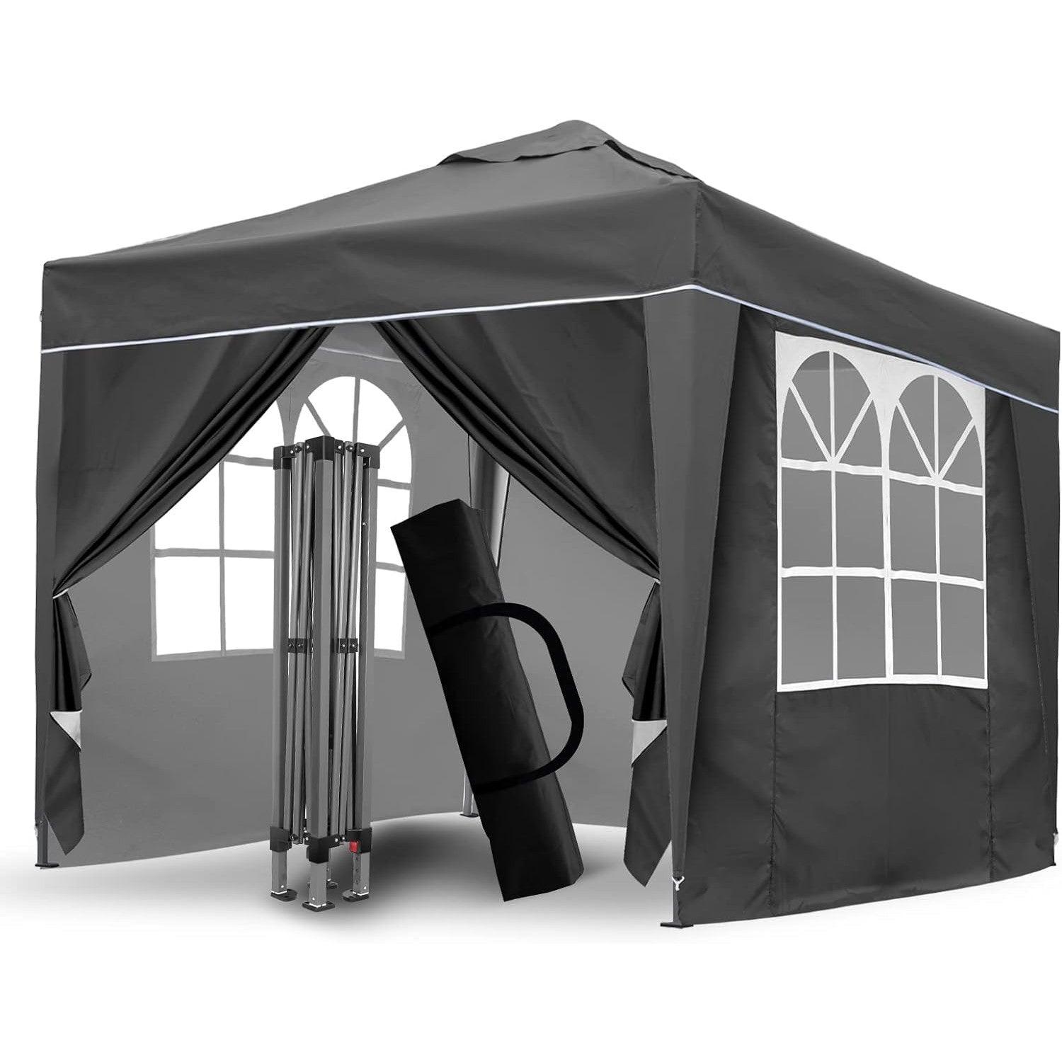 Pop Up Gazebo, Pop Up Tent for Outdoor Party Camping 3x3m, Grey - Massive Discounts