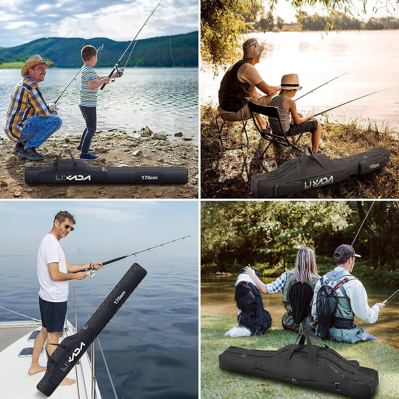 Lixada Portable/ Folding Fishing Bag 150 cm Rod Reel Fishing Carrier - Massive Discounts
