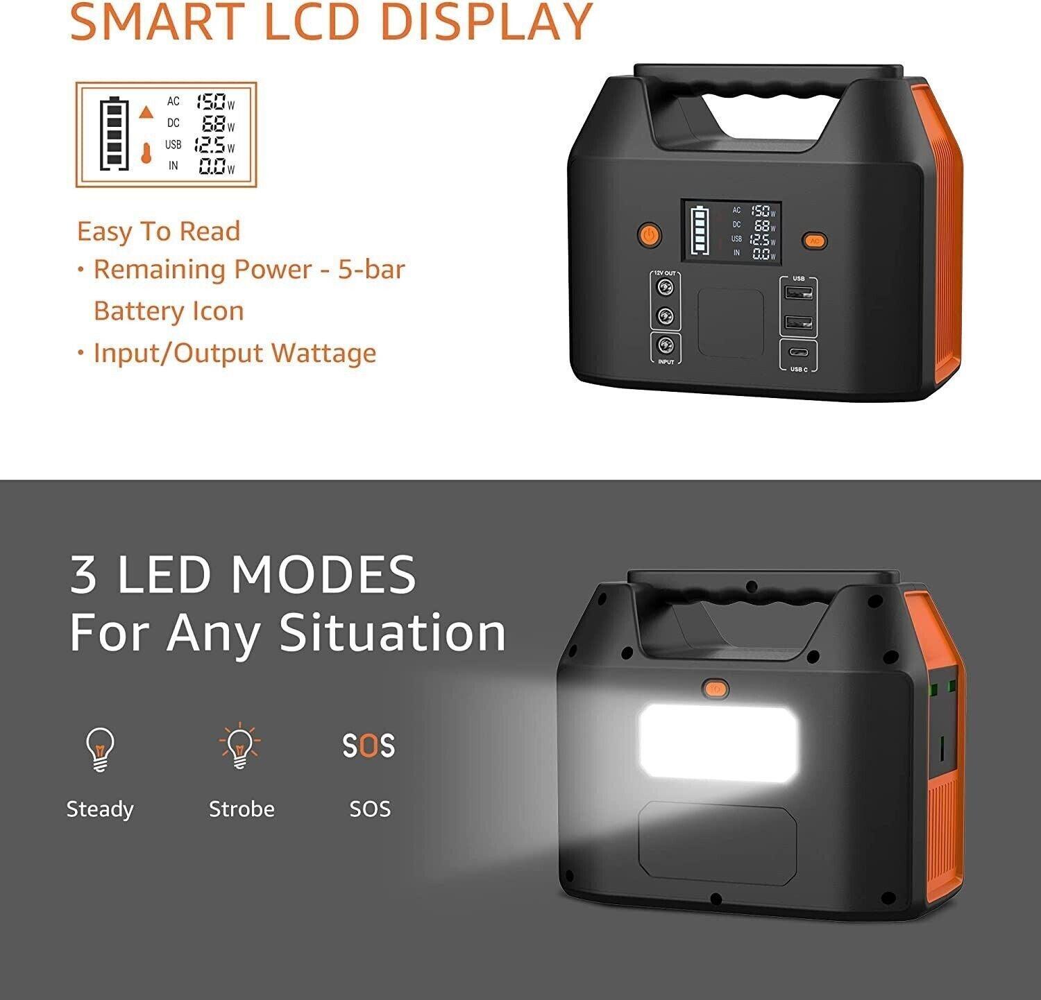 Portable Power Station 27000mAh 99Wh Solar Generator with 230V/150W - Massive Discounts