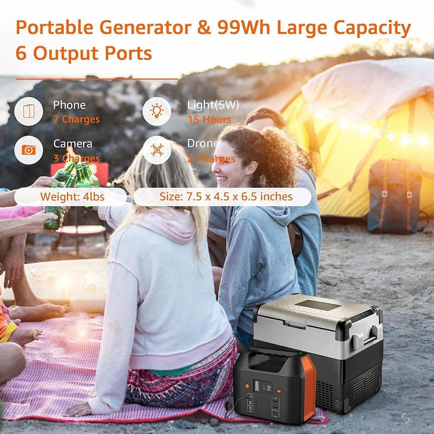 Portable Power Station 27000mAh 99Wh Solar Generator with 230V/150W - Massive Discounts