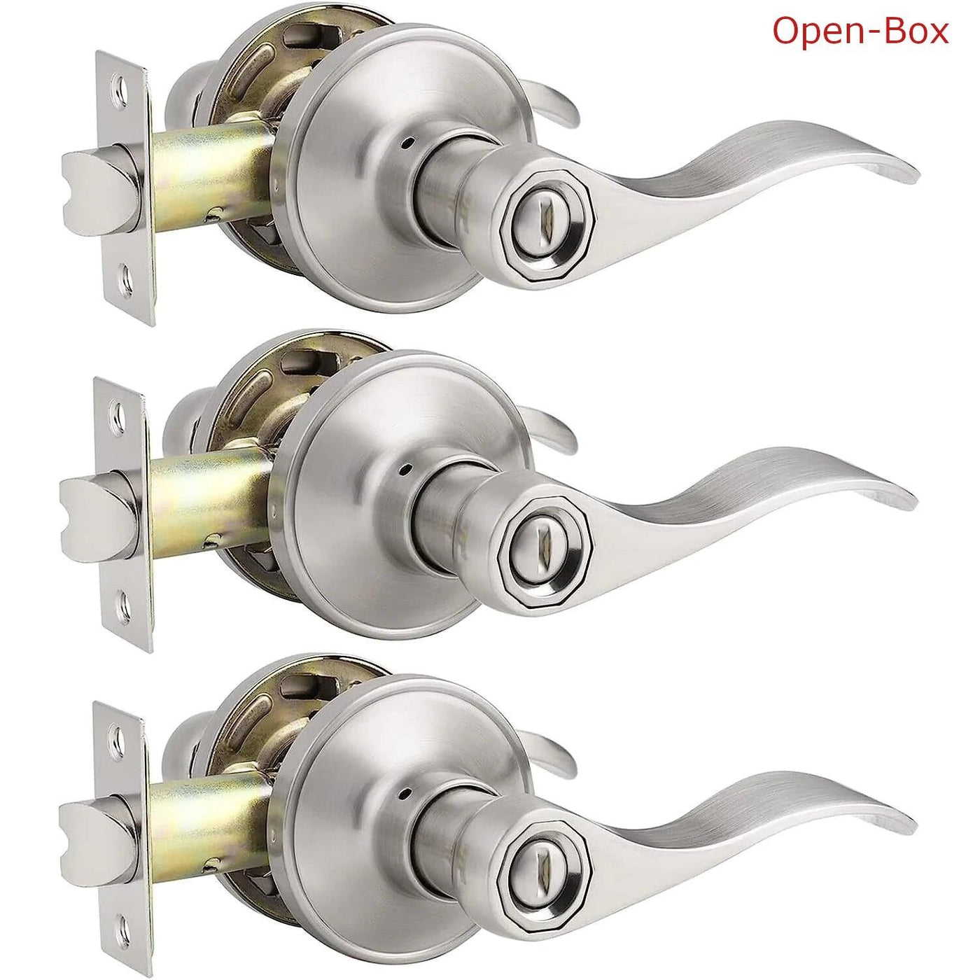 3 Pack Probrico Interior Privacy Door Knob Stainless Steel with Latch Bolt - Massive Discounts