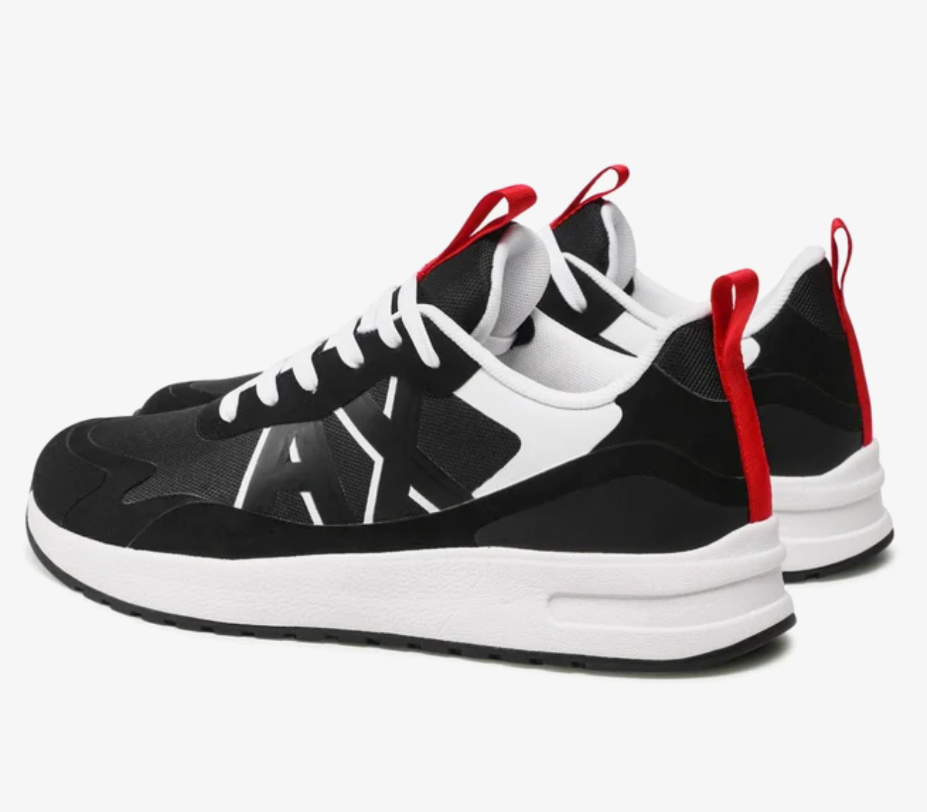 Armani Exchange Men Sneakers XUX114 XV514 Schwarz, Shoes UK 12/EU 45