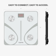 RENPHO Bathroom Scale White with Smart App: Body Composition Monitor - Massive Discounts