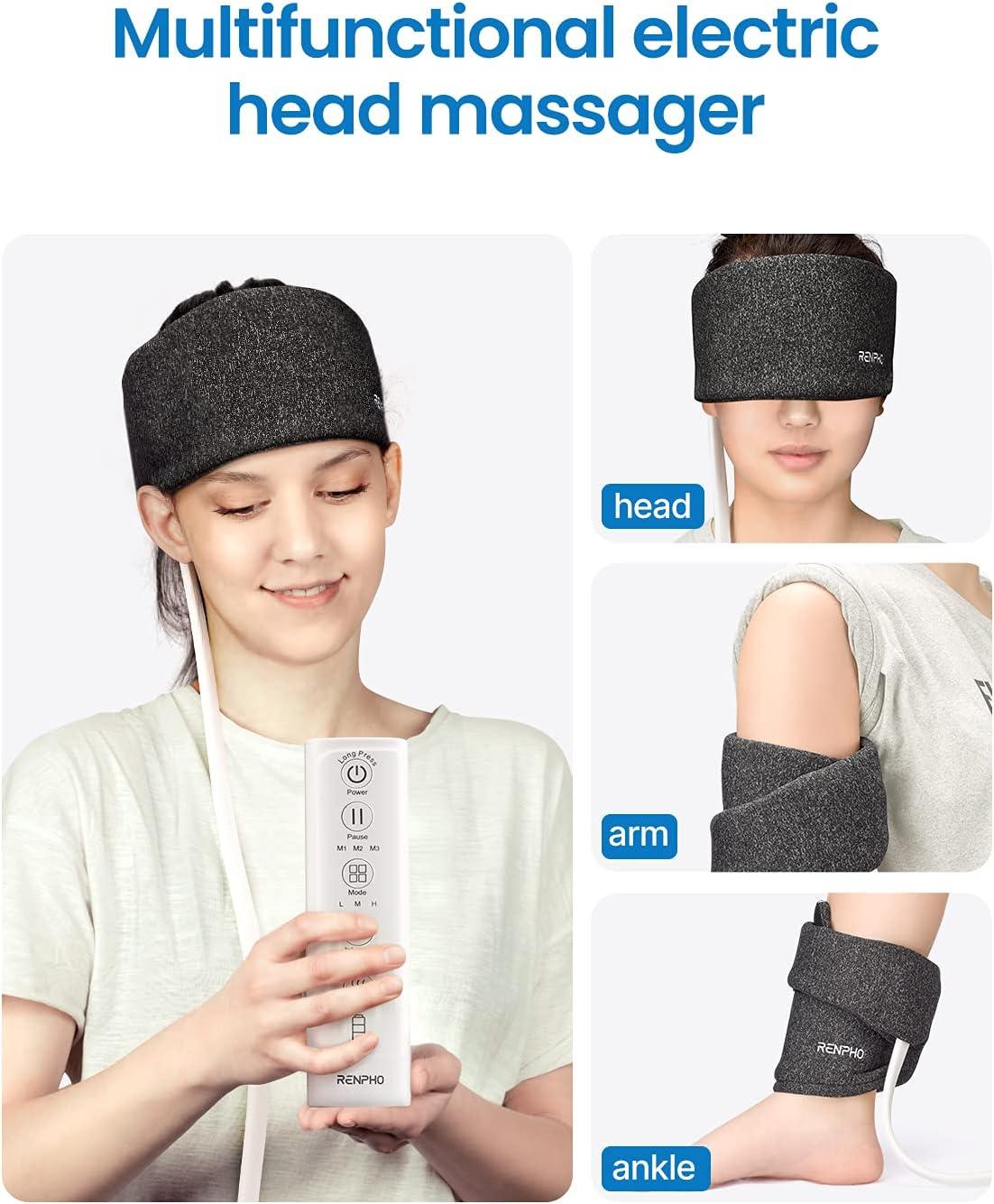 RENPHO Head Massager With Heat, Adjustable Size With 3 Modes 2 Heating - Massive Discounts