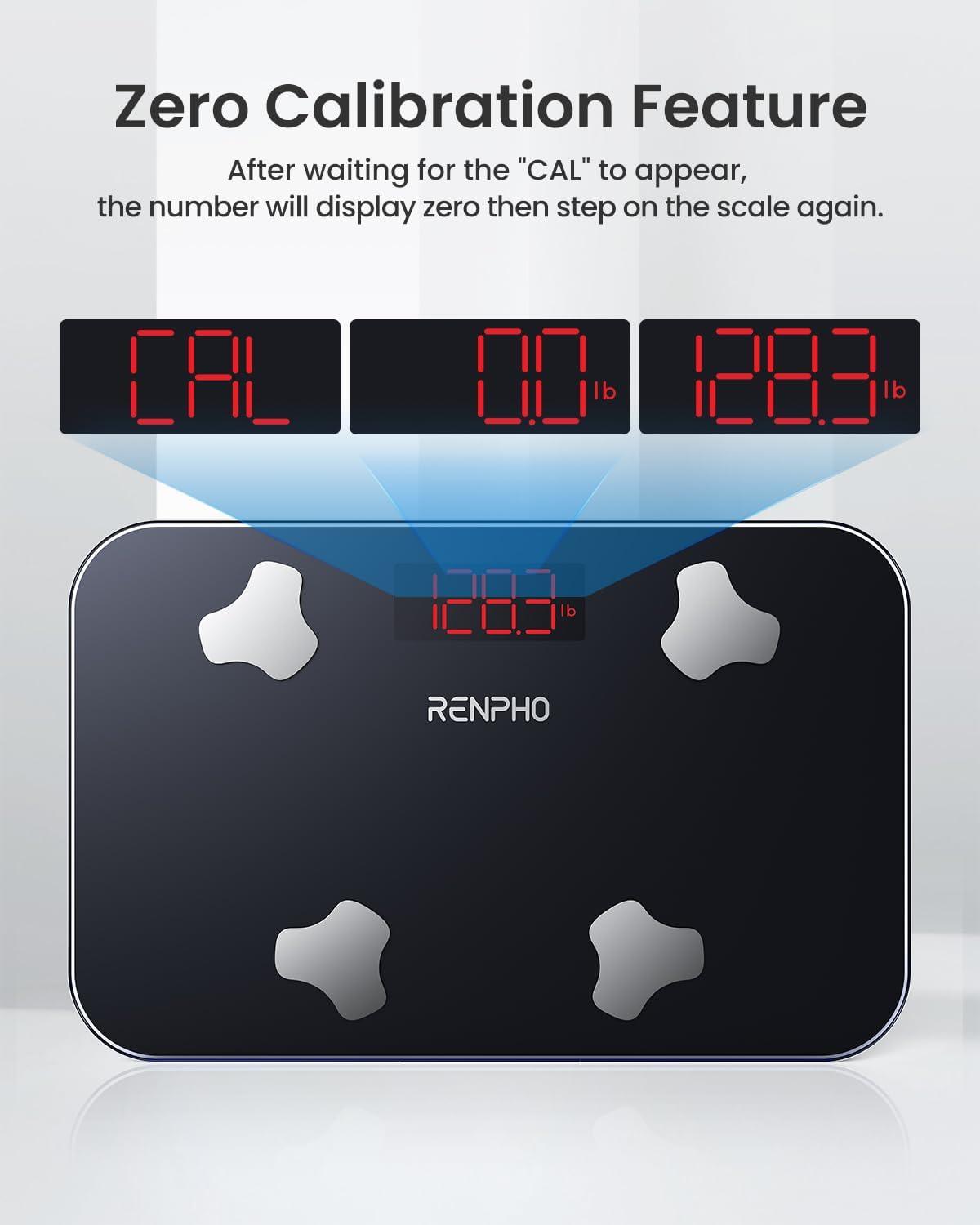 RENPHO Mini Bathroom Scale Portable for Body Fat Sync with Smart App - Massive Discounts