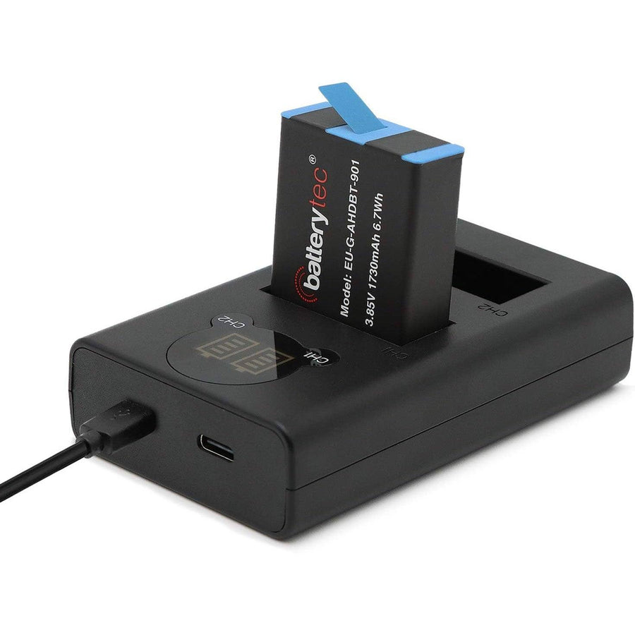 Replacement Battery with 2 channel Battery Charger for GoPro Hero 9 10 - Massive Discounts