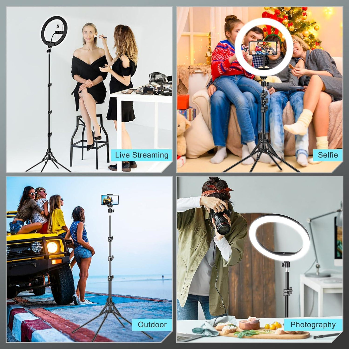 Ring Light with Tripod Stand & Phone Holder 12 inch for Makeup/Selfie/Video Dimmable - Massive Discounts