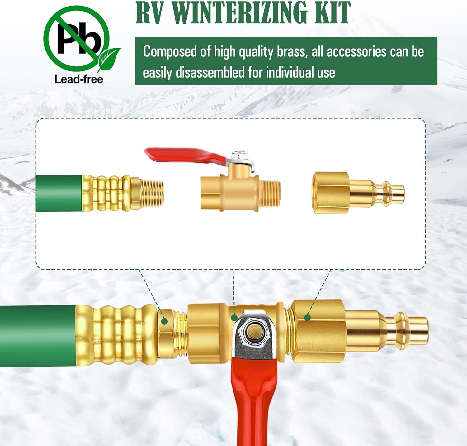 RV Winterizing Kit-Sprinkler Blowout Adapter Quick-Connect Plug Water Camper - Massive Discounts