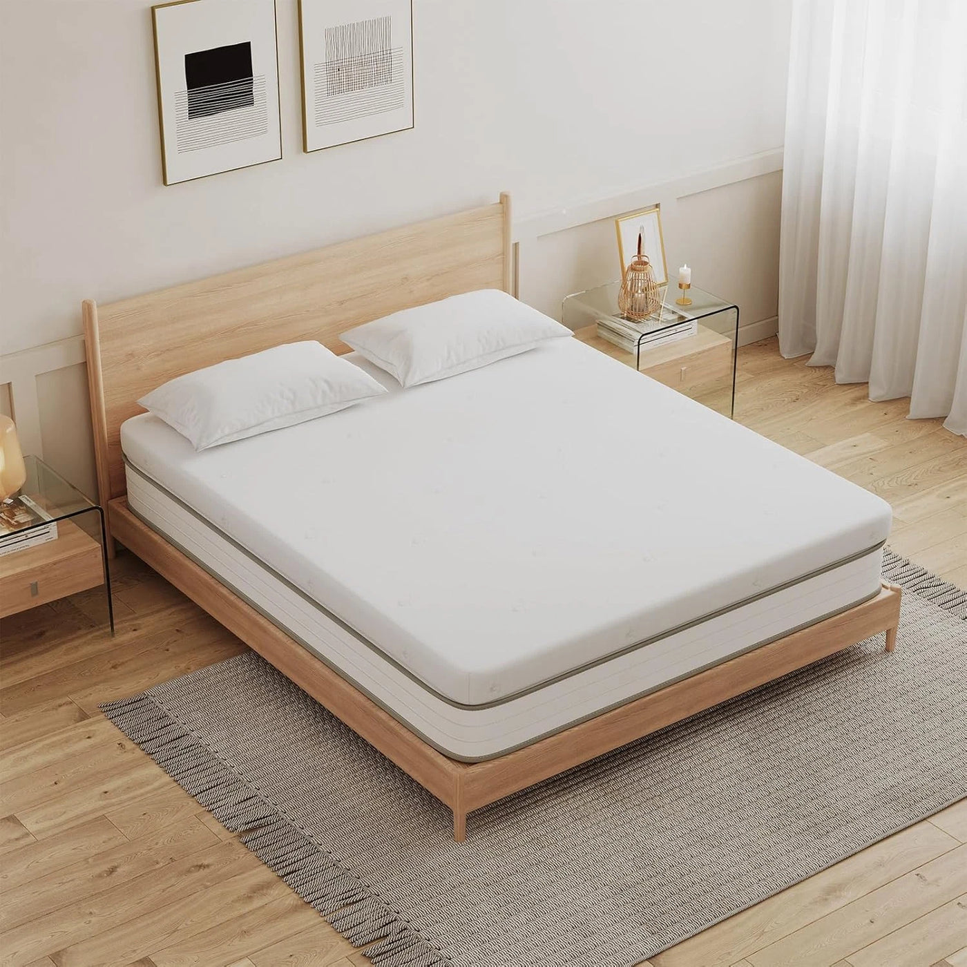 King Memory Foam Mattress Topper 150x200cm Back Pain Relief FRIDEKO