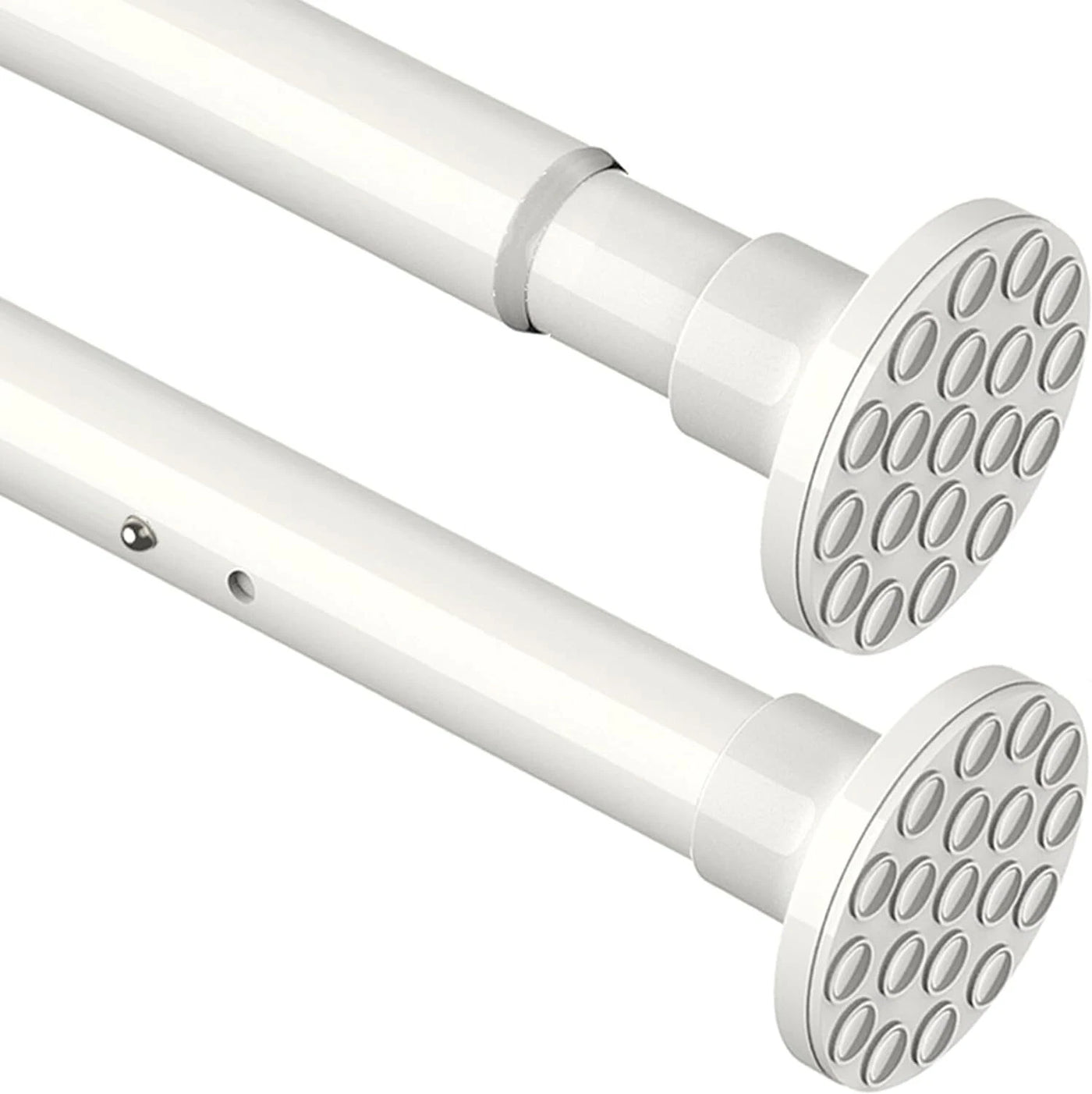 Shower Curtain Rail No Drill Tension Rod Anti-Slip Curtain 110-165CM