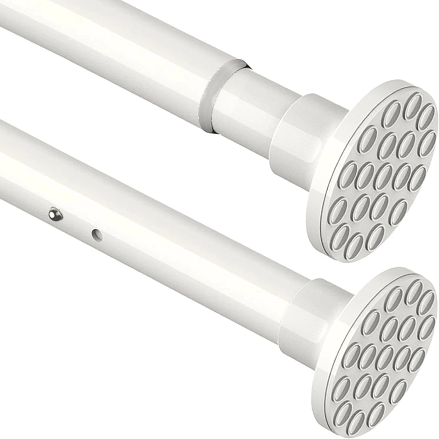 Shower Curtain Rail No Drill Tension Rod Anti-Slip Curtain 110-165CM