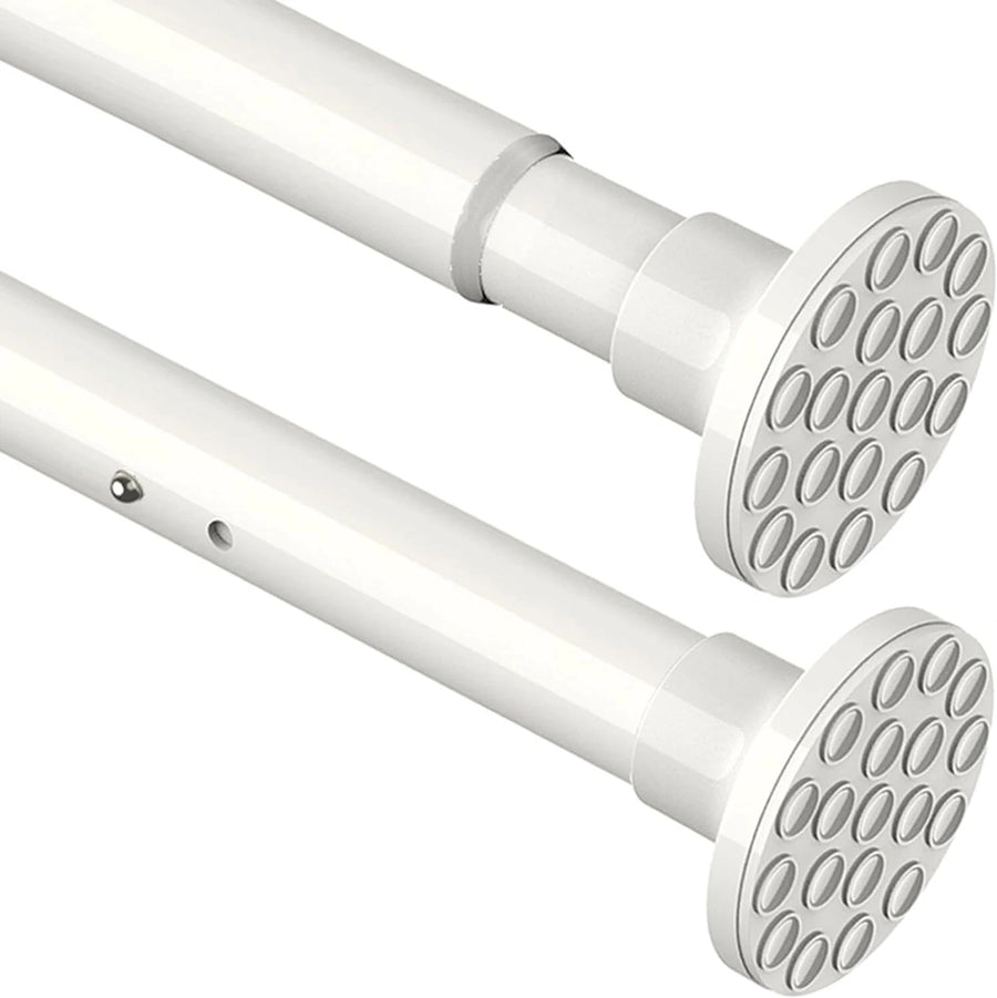 Shower Curtain Rail No Drill Tension Rod Anti-Slip Curtain 110-165CM