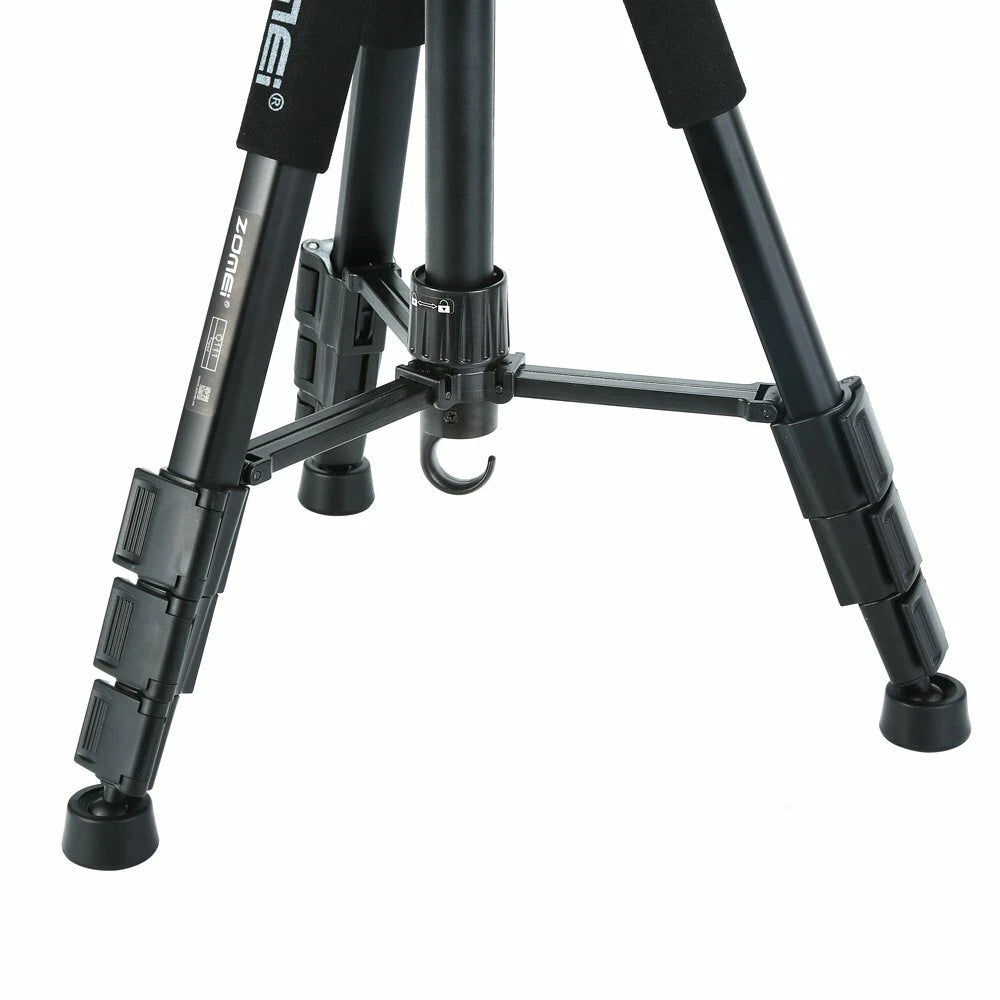 Camera Tripod 55 Inch Aluminium Lightweight Portable 3 Way Pan Head Zomei Q111