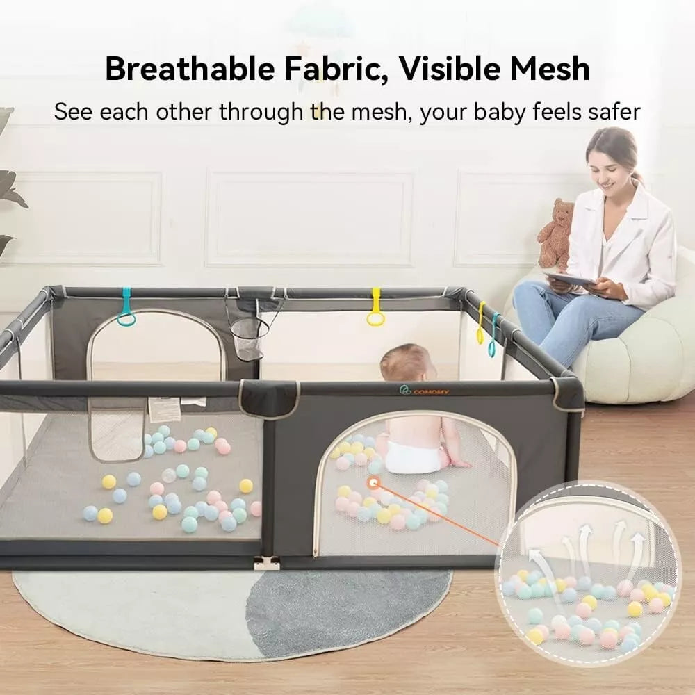 Baby Playpen Extra Large 200x180x66cm Kids Activity Centre COMOMY