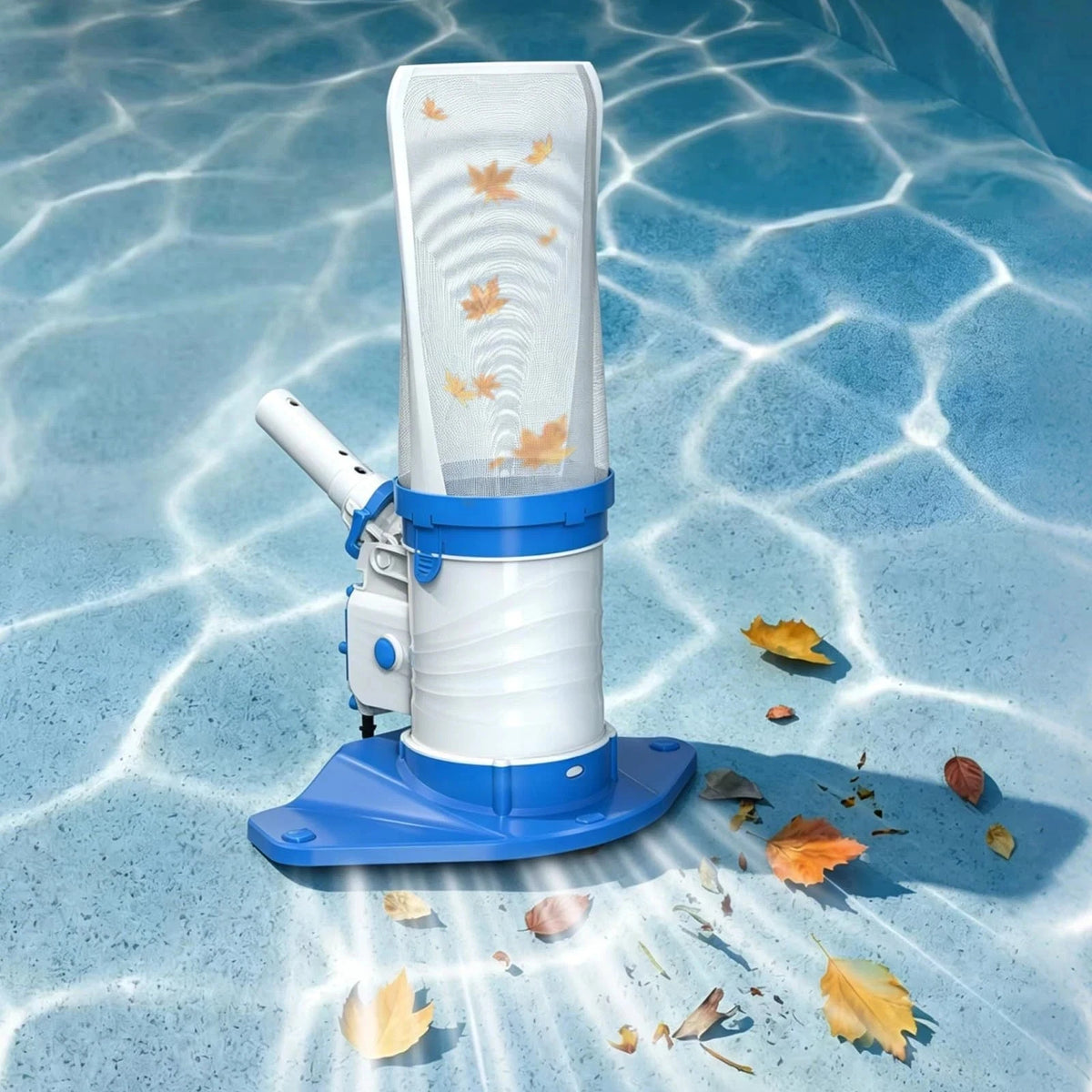 Cordless Pool Vacuum Cleaner Rechargeable Leaf Skimmer 5 Section Pole Swimming