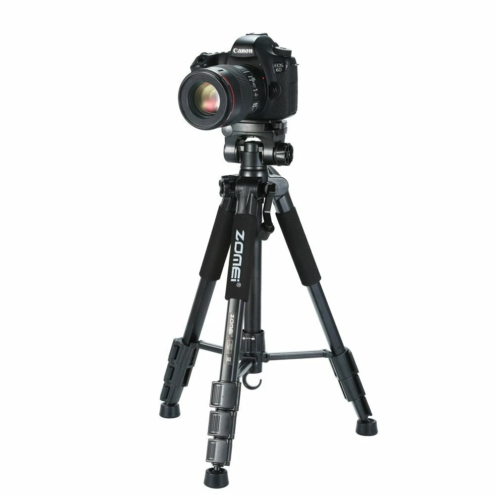 Camera Tripod 55 Inch Aluminium Lightweight Portable 3 Way Pan Head Zomei Q111