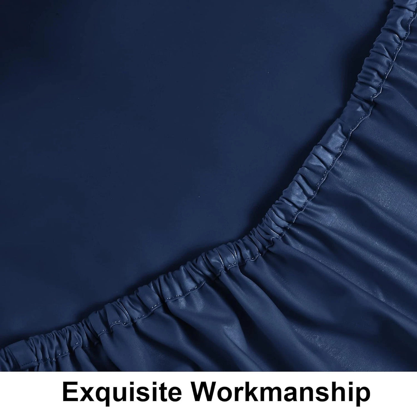 Single Fitted Sheet 100% Egyptian Cotton 90x190+30cm Breathable Navy NTBA
