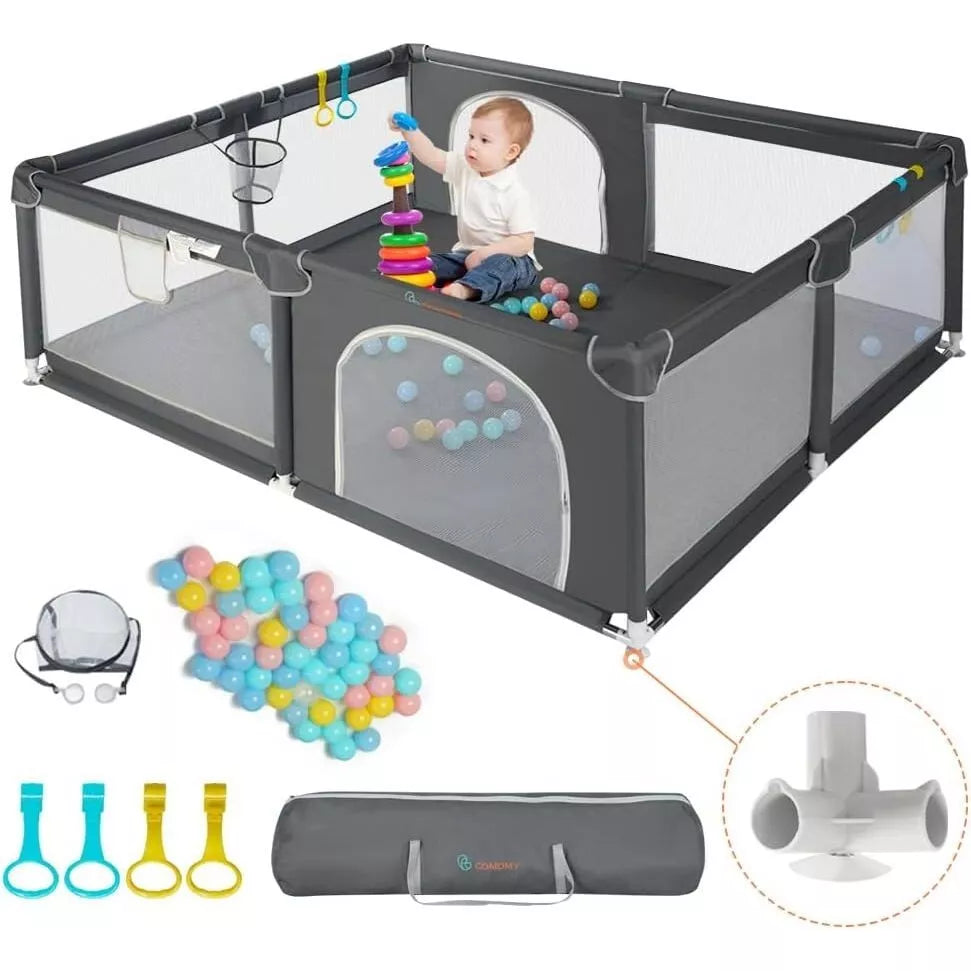 Baby Playpen Extra Large 200x180x66cm Kids Activity Centre COMOMY